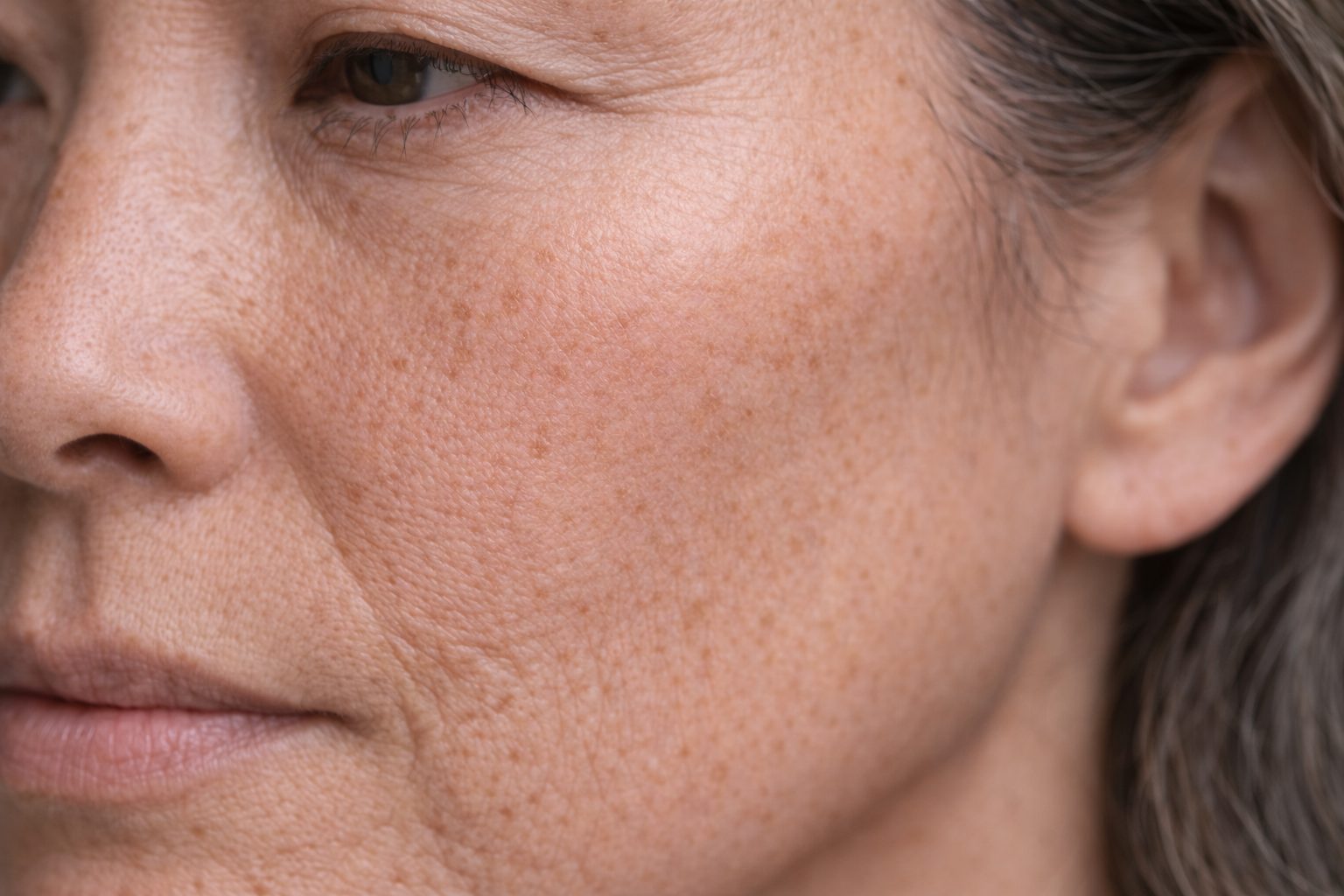 Texture de peau et ridules avant traitement Skin Boosters pour l'hydratation et l'éclat à la clinique Le Centre au Québec | Skin texture and fine lines before Skin Boosters treatment for hydration and glow at Le Centre clinic in Quebec